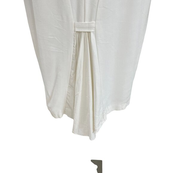 DB Designs Vintage Peplum Midi Dress Size 8 White Lace Modest Wedding USA - Picture 15 of 15